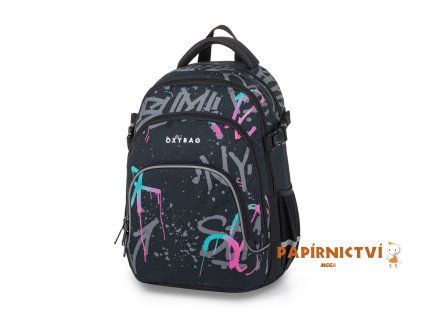 Studentský batoh OXY SCOOLER Grafitti Pink 8-46326