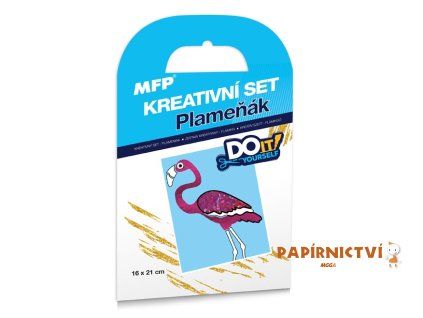 Kreativní set - Plameňák - fóliová technika