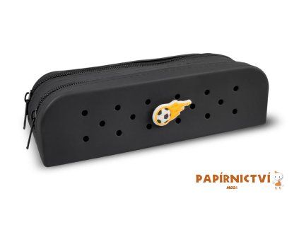 Gifty - Dvojitý silikonový penál černý + 1 pin zdarma