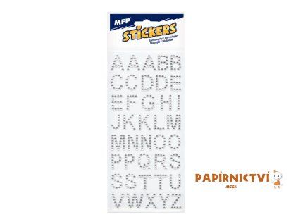 Samolepky kamínky - písmena 40ks 19mm 8001 1032378