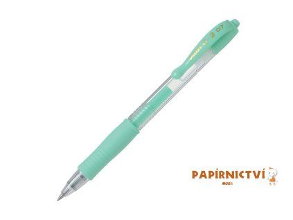 PILOT, Gelový roller G-2, 0.7, (M) střední, pastelová zelená