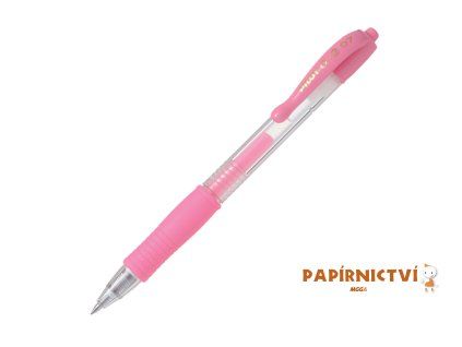 PILOT, Gelový roller G-2, 0.7, (M) střední, pastelová růžová