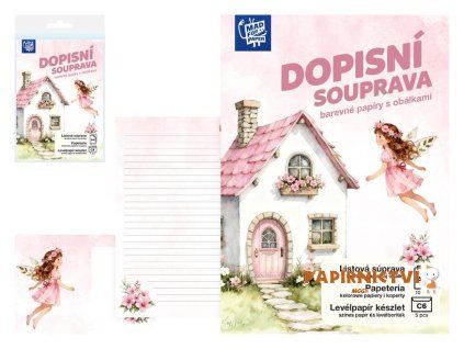 Dopisní papír barevný LUX 5+10 (Víla)