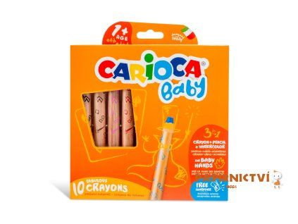 Pastelky CARIOCA Wooden 3v1 10ks+ořezávátko