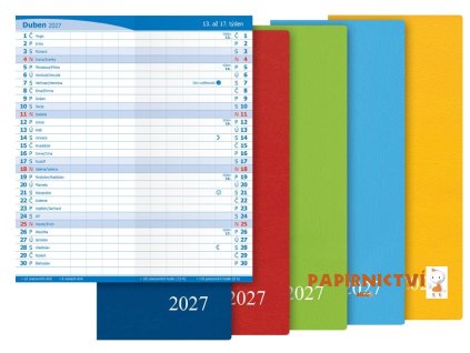 Diář 2027 M101/PVC měsíční color 7781525