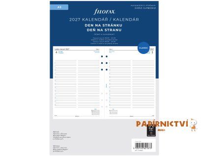 Kalendář 2027 A5, den/1 str, linky, ČJ+SJ