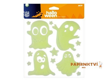 Samolepky Halloween gelové svítící mix 1042924