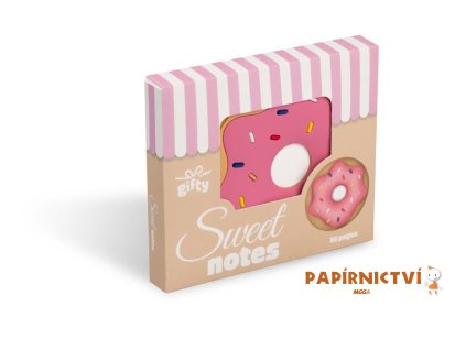 Gifty - Notes 90x90 - donut jahoda 7520433