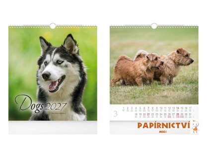 Kalendář 2027 nástěnný malý Dogs 1061734