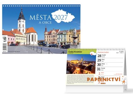 Kalendář 2027 stolní Města a obce ČR 1061758