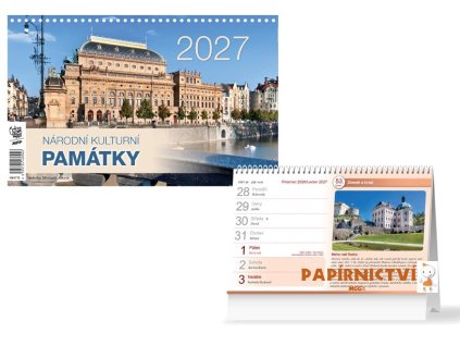 Kalendář 2027 stolní Národní kulturní památky 1061773