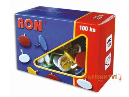 Připínáčky RON 10mm/100ks barevné typ 224