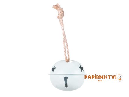 Rolničky 6ks kov 3cm bílé 8886439
