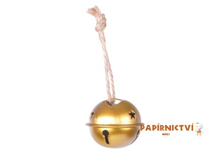 Rolničky 6ks kov 3cm zlaté 8886437