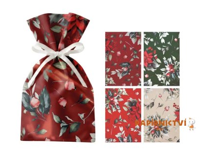 Sáček vánoční 20x35cm XMAS FLOWER 5800814