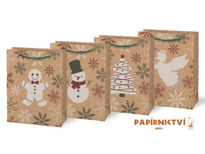 Taška MFP vánoční set 4ks M LUX KRAFT mix V7 (190x250x90) 5252993