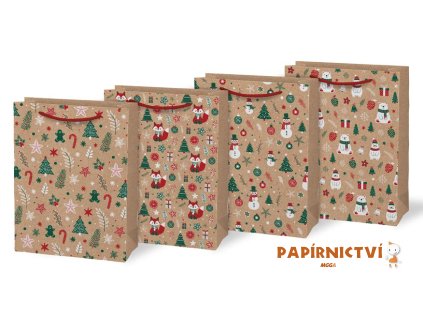 Taška MFP vánoční set 4ks M LUX KRAFT mix V9 (190x250x90) 5252994