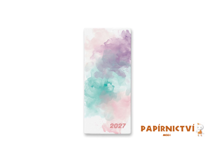 Diář PVC měsíční 2027 Watercolour 8-68126