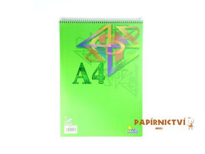Špirálový blok 70 listový štvorčekovaný 5×5 mm ORNAMENT A4