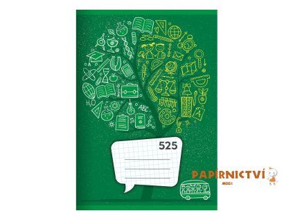 sesit a5 20 listovy ctvereckovany 525