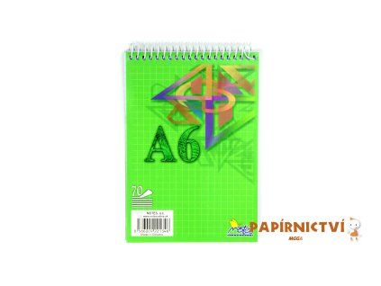 Špirálový blok 70 listový štvorčekovaný 5×5 mm ORNAMENT A6