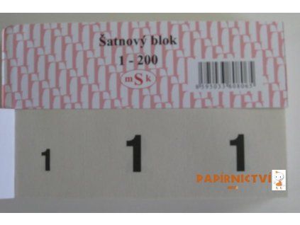 Šatnový blok (blok 200 čísel) - 5 barev