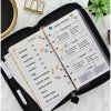 Filofax diář Saffiano, Zip osobní compact, černý