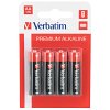 Baterie alkalická, AA (LR6), AA, 1.5V, Verbatim, blistr, 4-pack,