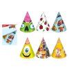 Klobouček karnevalový 6ks 16cm papírový mix č.4 1042017