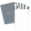 FILOFAX náplň A5, rozřazovač Minimal bílý, měsíční