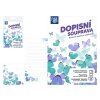 Dopisní papír barevný LUX 5+10 (Motýlci)